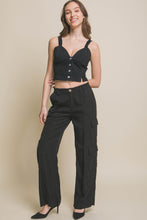 Load image into Gallery viewer, Full-Length Tencel Pants With Cargo Pockets