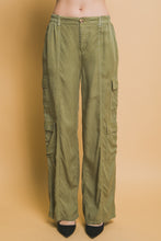 Load image into Gallery viewer, Full-Length Tencel Pants With Cargo Pockets