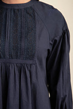 Load image into Gallery viewer, Long Sleeve Mini Dress With Lace Detail