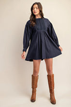 Load image into Gallery viewer, Long Sleeve Mini Dress With Lace Detail