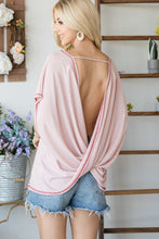 Load image into Gallery viewer, Open Back Wide Sleeve Shortsleeve Top