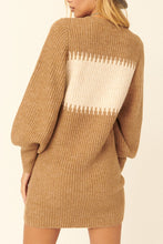 Load image into Gallery viewer, Ribbed Knit Sweater Thigh-Length Mini-Dress