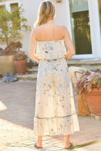 Load image into Gallery viewer, Tube-Top Style Jumpsuit With Tier Ruffle Waist Elastic Bottom Lace Trim Jumpsuit