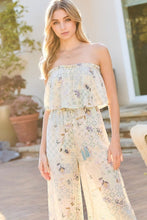 Load image into Gallery viewer, Tube-Top Style Jumpsuit With Tier Ruffle Waist Elastic Bottom Lace Trim Jumpsuit