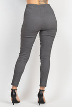 Load image into Gallery viewer, Skinny Button Tab Plaid Pants