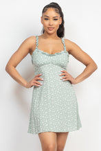 Load image into Gallery viewer, Smocking Sleeve Mini Print Dress