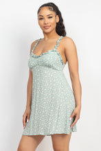 Load image into Gallery viewer, Smocking Sleeve Mini Print Dress