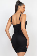Load image into Gallery viewer, Front Ruched Mini Dress