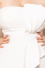 Load image into Gallery viewer, Pleated Detail Tube Top Plus Maxi Dress