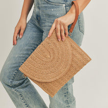 Load image into Gallery viewer, Straw Envelope Crossbody & Clutch