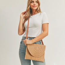 Load image into Gallery viewer, Straw Envelope Crossbody & Clutch