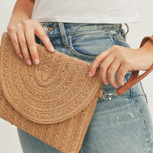 Load image into Gallery viewer, Straw Envelope Crossbody & Clutch