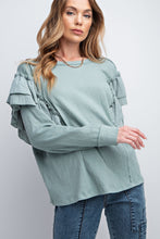 Load image into Gallery viewer, Double Ruffle Sleeve Top