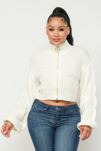 Load image into Gallery viewer, Michelin Sweater Top W/ Front Zipper