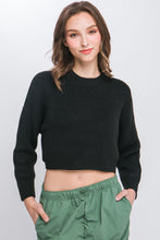 Load image into Gallery viewer, Wool Blend Cropped Sweater Top