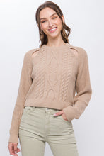 Load image into Gallery viewer, Knit Pullover Sweater With Cutout Shoulder Detail