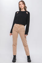Load image into Gallery viewer, Knit Pullover Sweater With Cutout Shoulder Detail