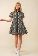 Load image into Gallery viewer, Jacquard Floral Baby Doll Dress