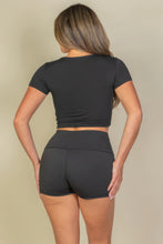 Load image into Gallery viewer, Short Sleeve Roundneck Crop Top