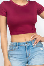 Load image into Gallery viewer, Short Sleeve Roundneck Crop Top