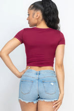 Load image into Gallery viewer, Short Sleeve Roundneck Crop Top