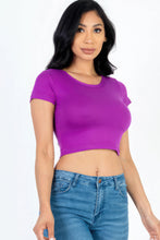 Load image into Gallery viewer, Short Sleeve Roundneck Crop Top