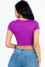 Load image into Gallery viewer, Short Sleeve Roundneck Crop Top