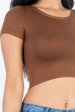 Load image into Gallery viewer, Short Sleeve Roundneck Crop Top