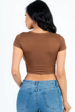 Load image into Gallery viewer, Short Sleeve Roundneck Crop Top