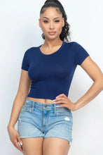 Load image into Gallery viewer, Short Sleeve Roundneck Crop Top