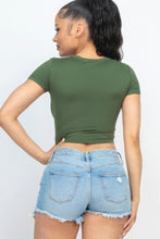 Load image into Gallery viewer, Short Sleeve Roundneck Crop Top