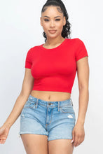 Load image into Gallery viewer, Short Sleeve Roundneck Crop Top