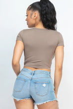 Load image into Gallery viewer, Short Sleeve Roundneck Crop Top