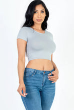 Load image into Gallery viewer, Short Sleeve Roundneck Crop Top
