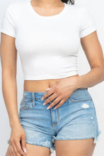 Load image into Gallery viewer, Short Sleeve Roundneck Crop Top