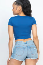 Load image into Gallery viewer, Short Sleeve Roundneck Crop Top