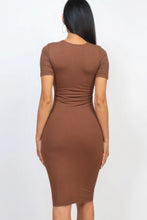 Load image into Gallery viewer, Ribbed Bodycon Midi Dress