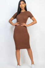Load image into Gallery viewer, Ribbed Bodycon Midi Dress