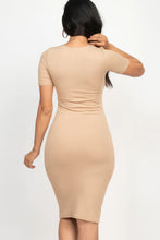 Load image into Gallery viewer, Ribbed Bodycon Midi Dress