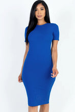 Load image into Gallery viewer, Ribbed Bodycon Midi Dress