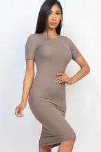 Load image into Gallery viewer, Ribbed Bodycon Midi Dress