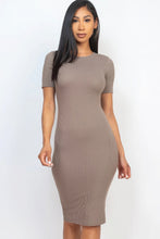 Load image into Gallery viewer, Ribbed Bodycon Midi Dress