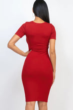 Load image into Gallery viewer, Ribbed Bodycon Midi Dress