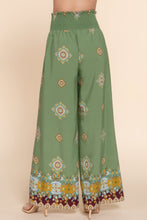 Load image into Gallery viewer, Wide Leg Border Print Woven Pants