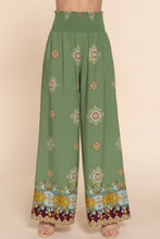 Load image into Gallery viewer, Wide Leg Border Print Woven Pants