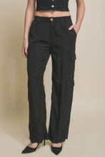 Load image into Gallery viewer, Full-Length Tencel Pants With Cargo Pockets
