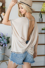 Load image into Gallery viewer, Open Back Wide Sleeve Shortsleeve Top
