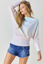 Load image into Gallery viewer, Tie-Dye Knit Boatneck Elastic Hem Top
