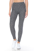 Load image into Gallery viewer, YOGA Style Banded Lined Multi Printed Knit Legging With High Waist Black/White
