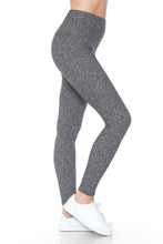 Load image into Gallery viewer, YOGA Style Banded Lined Multi Printed Knit Legging With High Waist Black/White
